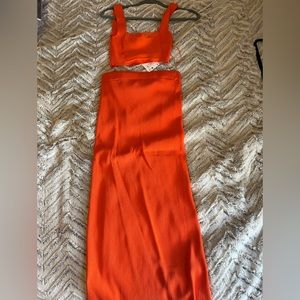 Orange Zara two piece set